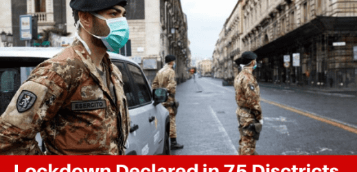 Lockdown in 75 districts