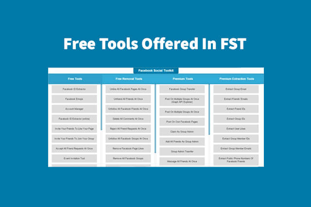 Free Tools Offered In FST