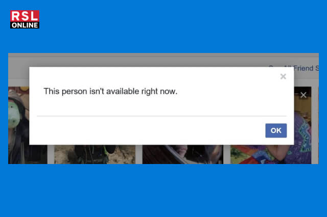 solution person isn't available facebook 