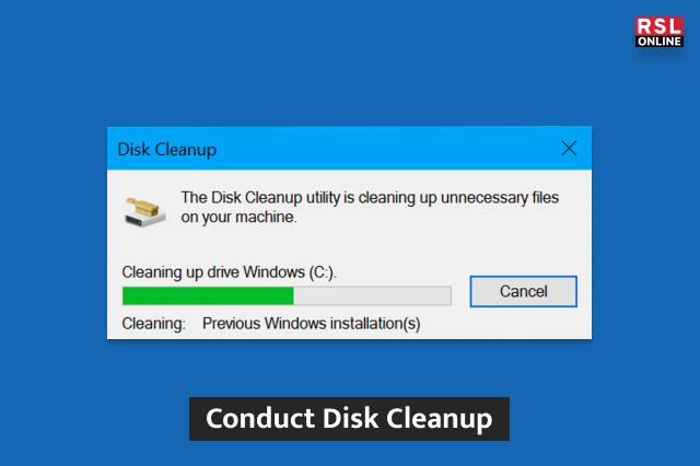 Conduct Disk Cleanup