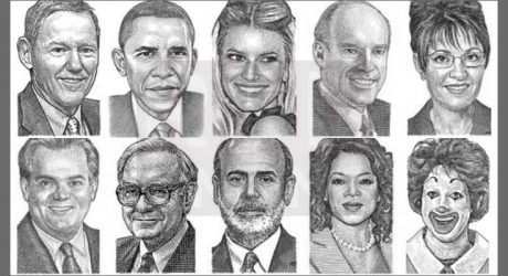 Which Newspaper Features Distinctive Portraits Called “Dot-Drawings” Instead Of Actual Photos?