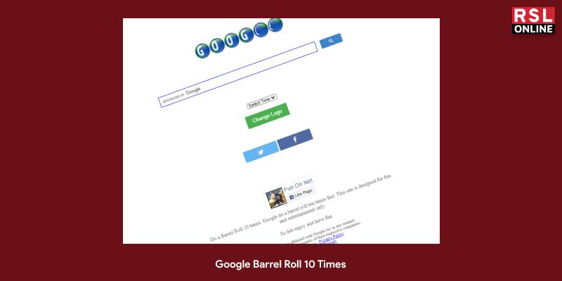 Do a Barrel Roll 10000 times - Play Google barrel roll 10 thousand times