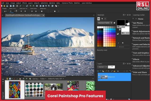 Corel Paintshop Pro Features