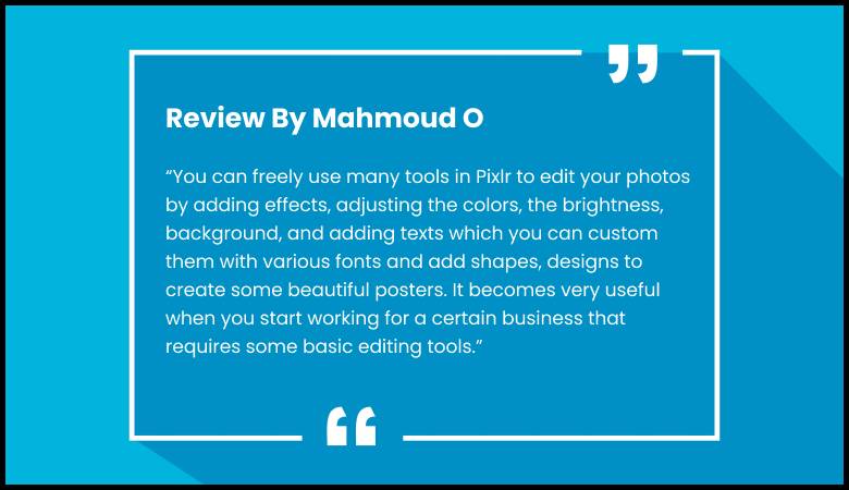 Review By Mahmoud O