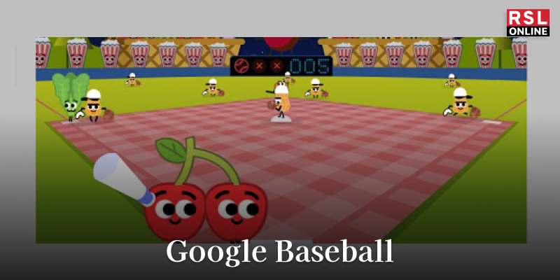 The Google Doodle is a baseball game