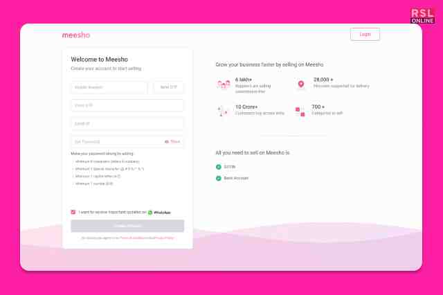Meesho Supplier Registration Through Website