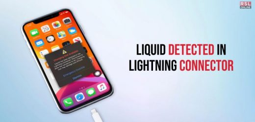 liquid detected in lightning connector