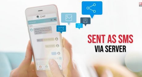 sent as sms via server