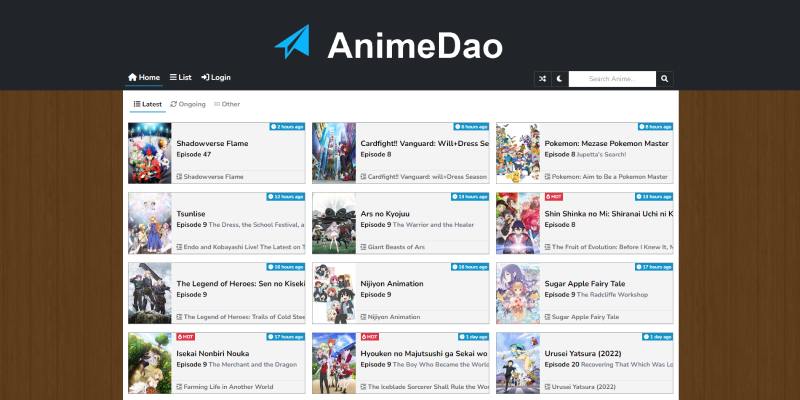 Animedao.to AnimeDao Home =List Login Search Anime i= Latest
