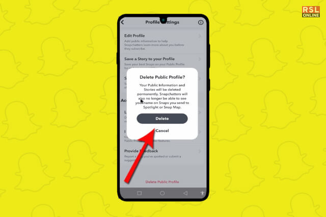 How To Delete Public Profile On Snapchat  