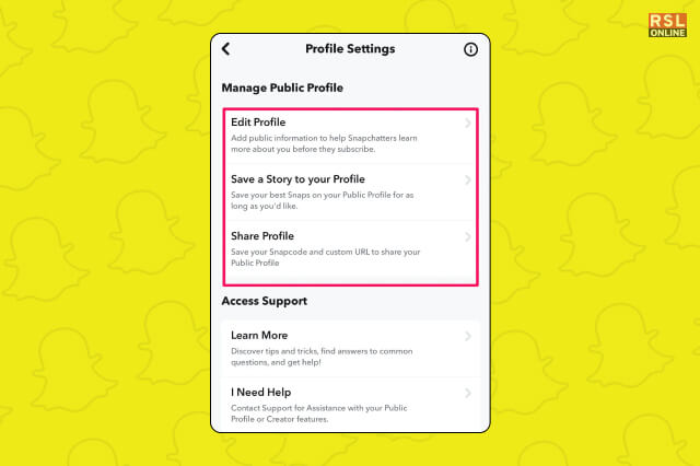 How To Edit Public Profile On Snapchat  