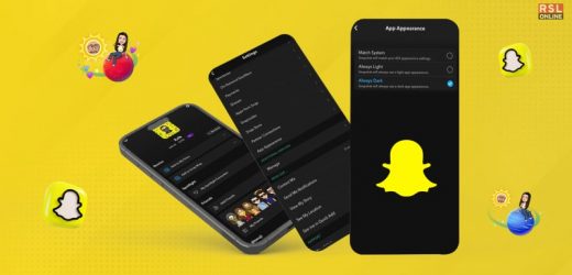 snapchat dark mode