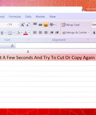 retrieving data. wait a few seconds and try to cut or copy again